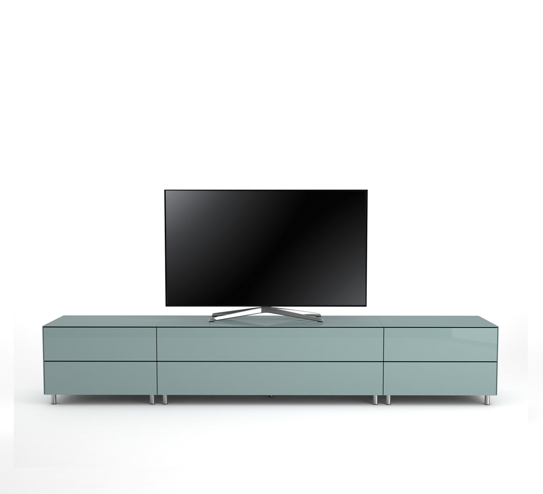  Meuble  TV  Design  260 cm Epure  SALON K1 Verre Bleu Nordic 