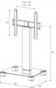 Sonorous TV Möbel Standfuss pl2511-b-inx mit halterung schwarzglas