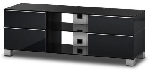 Meuble TV Sonorous md9240-B-INX-BLK Noir Laqué