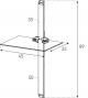 Sonorous TV Möbel pl2610-c-slv mit kabelkanal klarglas