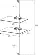 Etagère Murale Sonorous pl2620-C-SLV Verre claire Argent avec cache câble