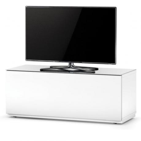 Meuble TV Sonorous Lowboard Studio sta110f-wht-wht-bs, Abattant