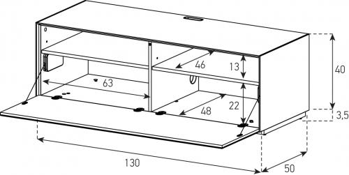 Meuble TV Sonorous Elements EX10-F-2 Abattant