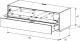 Meuble TV Sonorous Elements EX10-FD-2 Abattant / Tiroir