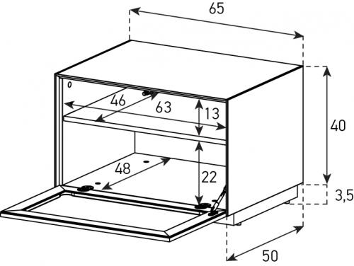 Sonorous Elements Design TV Möbel,EX20-TS-2 Stofffront Akustik  breite: 65 cm