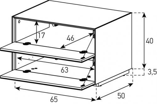 Sonorous Elements Design TV Möbel,EX20-FF-2 Klappen  breite: 65 cm