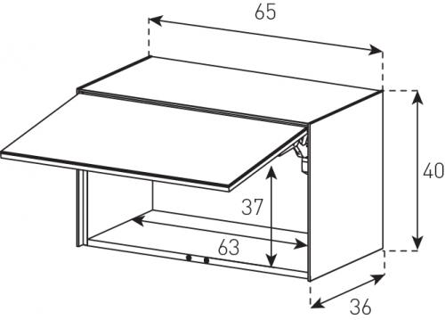 Sonorous Elements Wandschrank ED50-U Klappe (nach oben)