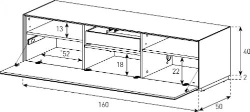 Meuble TV Sonorous Elements EX32-F-2