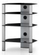 Sonorous HiFi Rack rx2140-b-slv mit kabelkanal schwarzglas