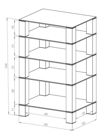 Sonorous HiFi Rack rx5050-b-inx