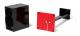 Norstone Pied enceinte Esse Noir Brillant / Verre Rouge