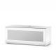 Meuble TV Sonorous Studio Sta110iwht-wht-bs, Abattant en verre Blanc Compatible avec Infrarouge