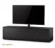 Meuble TV Sonorous Lowboard Studio sta160t-blk-blk-bs Noir / façade en tissu / Idéal pour haut-parleur central