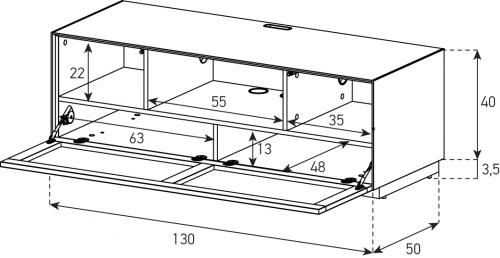 Meuble TV Sonorous Elements EX10-TC-2 Abattant tissu acoustique