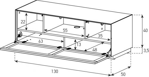 Meuble TV Sonorous Elements EX12-TC-2 Abattant tissu acoustique