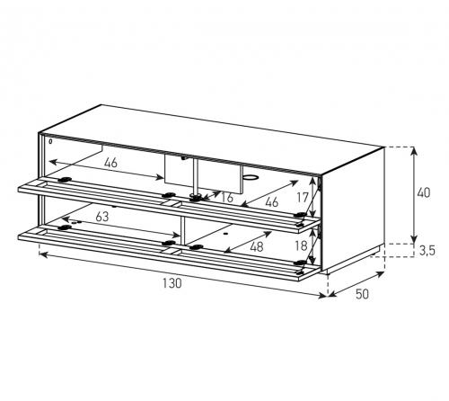 Meuble TV Sonorous Elements EX12-TT-2 Abattant tissue acoustique