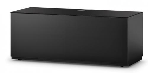 Meuble TV Sonorous Lowboard Studio sta110t-blk-blk-bs Noir / façade en tissu noir acoustique