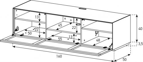 Sonorous Elements Design TV Möbel,EX30-TC-2 Stofffront Akustik