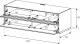 Sonorous Lowboard Elements EX10-TF-SGR-SGR-OLV-2-A /  Mit einer Klappe mit Stoffbezug