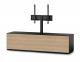 Meuble TV Sonorous Lowboard Studio 160f-blk-oak-bs, Chêne-Noir