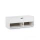 Meuble TV Sonorous Lowboard Studio sta110f-wht-oak-bs Chêne-Blanc, Abattant