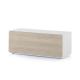 Meuble TV Sonorous Lowboard Studio sta110f-wht-oak-bs Chêne-Blanc, Abattant