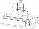 Lowboard TV Sonorous Elements EX16-D-2, avec Tiroir, H=28.5