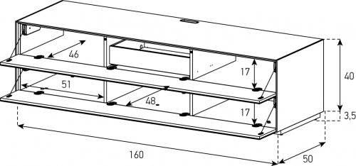 Sonorous TV Möbel EX30-FF-2,  Klappen