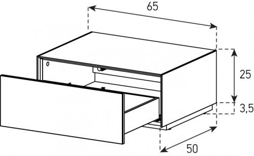 Sonorous Elements Design TV Möbel,EX25-D-2  Schublade  breite: 65 cm