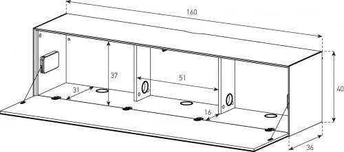 Console TV Suspendue Sonorous Elements ED31-F