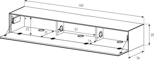 Console TV Suspendue Sonorous Elements ED36-F