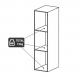 OP75, Etagère ouverte avec paroi arrière, HxLxP=100x25x36 cm