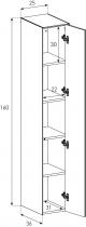 Parois Murale Sonorous ED95 HxLxP=160x25x36 cm