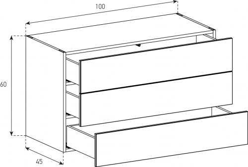 Buffet / Sideboard Sonorous Elements SB10061, H=60cm