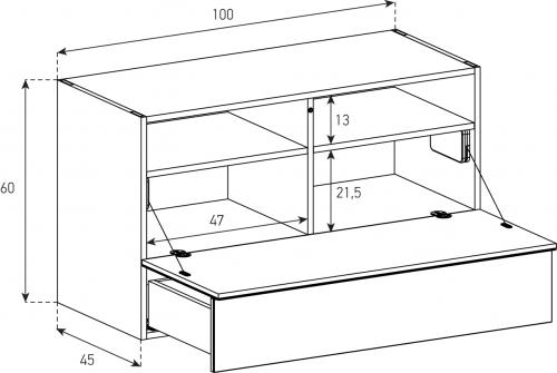 Buffet / Sideboard Sonorous Elements SB10064, H=60cm