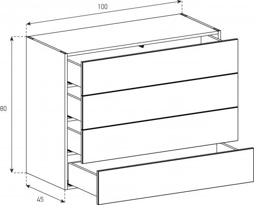 Buffet / Sideboard Sonorous Elements SB10082, H=80cm