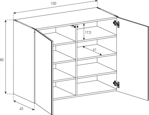 Kommoden Sonorous Elements Sideboard SB10083, H=80 cm