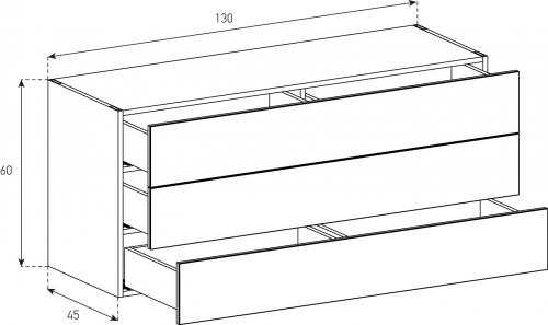 Kommoden Sonorous Elements Sideboard SB13061, H=60 cm