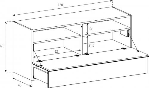 Buffet / Sideboard Sonorous Elements SB13063, H=60cm