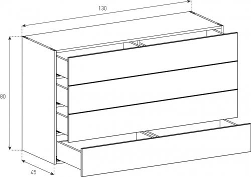 Kommoden Sonorous Elements Sideboard SB13082, H=80 cm