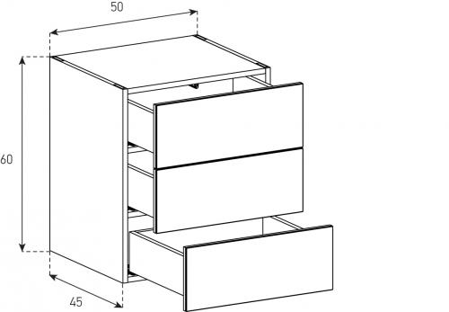 Kommoden Sonorous Elements Sideboard SB5063, H=60 cm