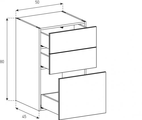 Buffet / Sideboard Sonorous Elements SB5083, H=80cm