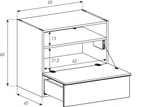 Buffet / Sideboard Sonorous Elements SB6565, H=60cm