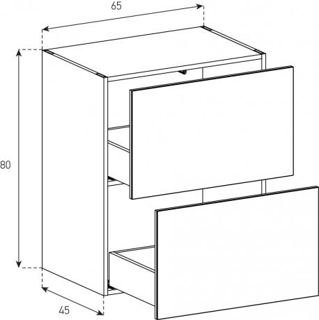 Buffet / Sideboard Sonorous Elements SB6582, H=80cm