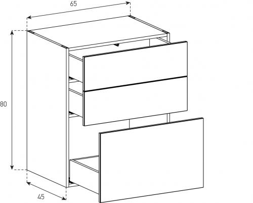 Buffet / Sideboard Sonorous Elements SB6583, H=80cm