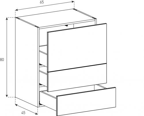 Buffet / Sideboard Sonorous Elements SB6584, H=80cm