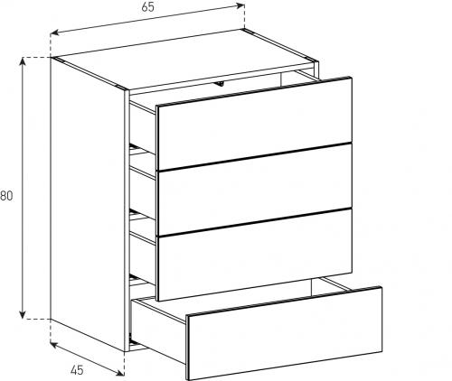 Buffet / Sideboard Sonorous Elements SB6585, H=80cm