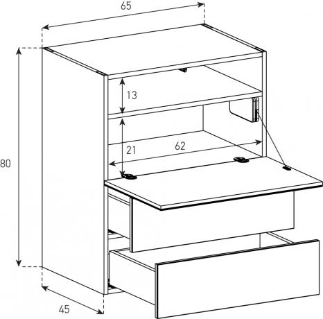 Kommoden Sonorous Elements Sideboard SB6587, H=80 cm