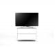 Meuble TV Design 65 cm Epure PRATIK Verre Blanc