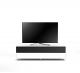 Meuble TV Design 160 cm Epure SINGLE SOUND XL Verre Blanc